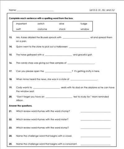 Questions worksheet 2 d-2 5th grade