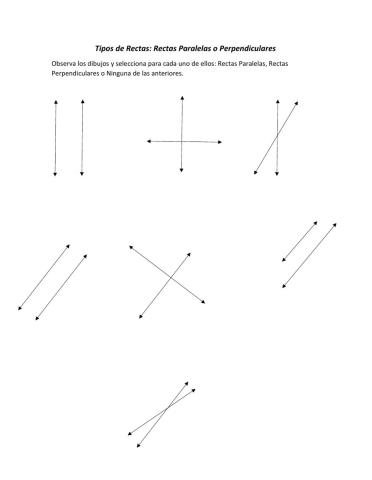 Rectas paralelas y perpendiculares