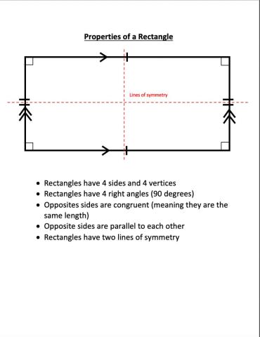 Properties of a Rectangle
