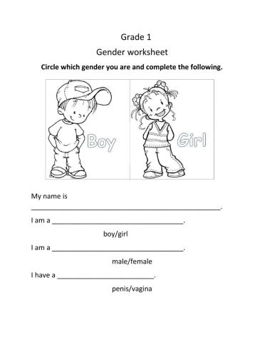 Gender Worksheet