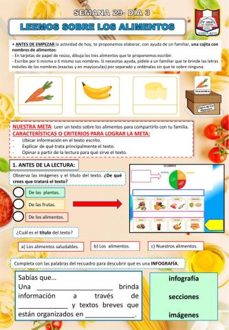 Leemos sobre los alimentos