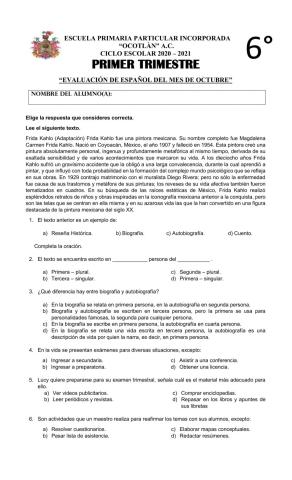 Evaluación 1er. trimestre