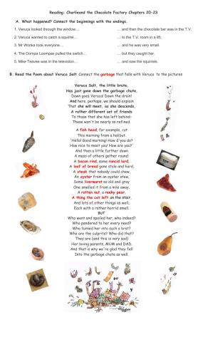 Reading: Charlie and the Chocolate Factory Chapters 20-23