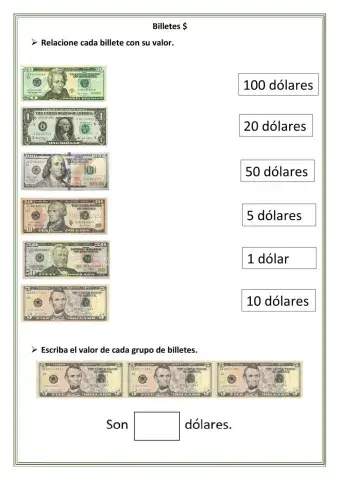 Billetes de dólares.