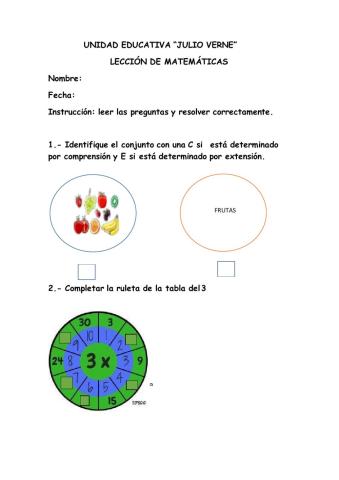 Lección matemática