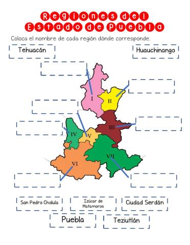 Regiones del estado de Puebla