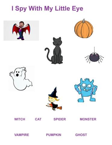 Halloween vocabulary