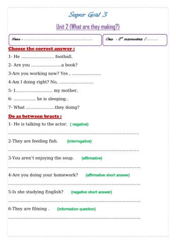 unit 2 what are they making