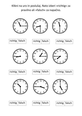 Uhr und Tage