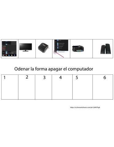 Ordenar la forma de apagar el computador
