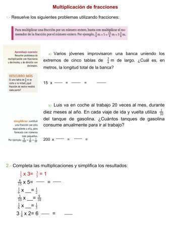 Multiplicación de Fracciones