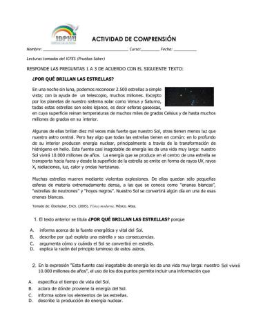 Actividad de comprensión