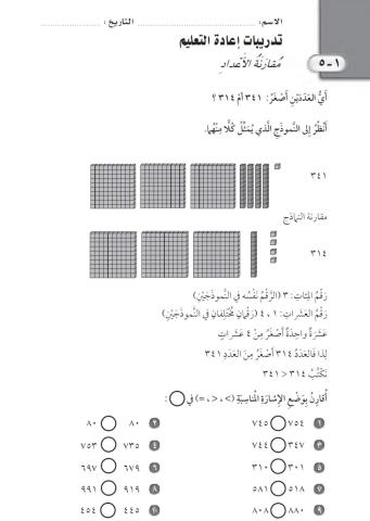 مقارنة الاعداد