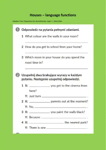 Houses - language functions