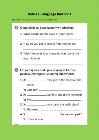 Houses - language functions