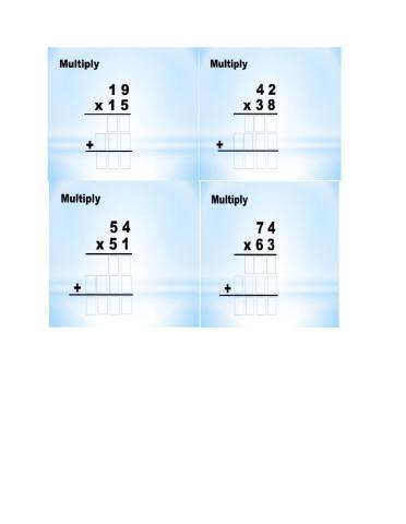 Multiply 2 digit by 2 digit numbers
