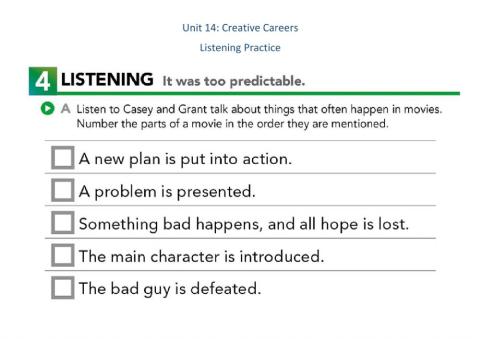 Unit 14 Listening Practice
