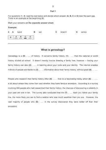 Fce Cambridge Sample 1 Parts 1-4