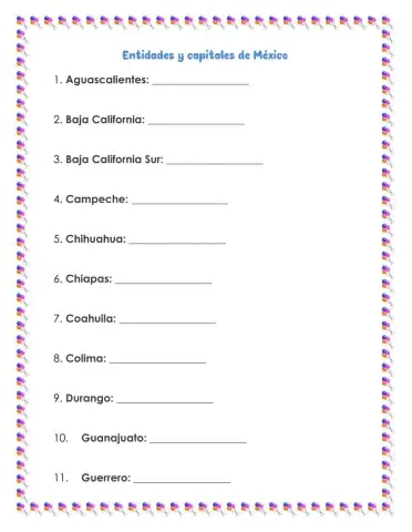 Estados y capitales de México 2