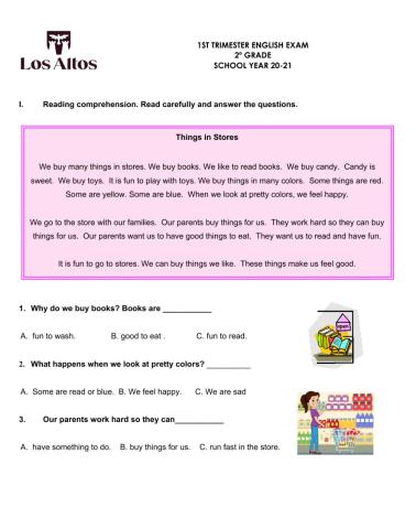 LosAltos-2ndGradeFirstTrimesterEnglishExam