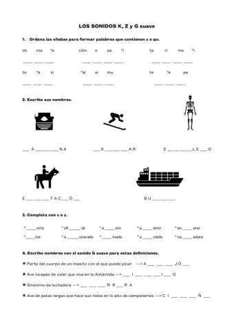 Los sonidos K Z G suaves