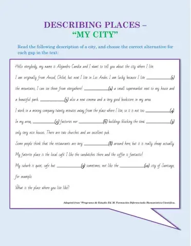 Describing places