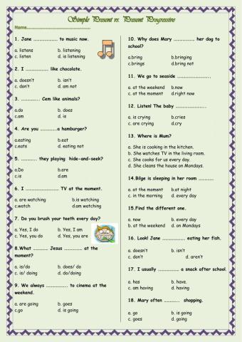 Simple present Vs Present Continous