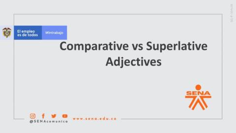 Comparative vs superlative adjectives