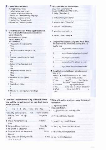 Verb to be and question words