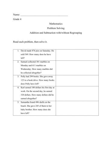 Addition & Subtraction with-without Regrouping