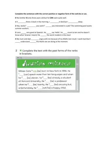 Simple Past of verb to be