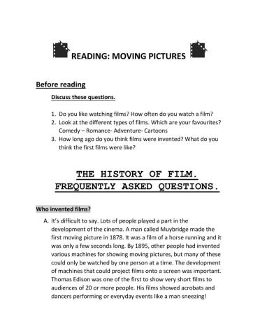Reading: Moving Pictures