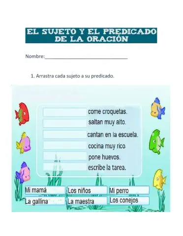 El sujeto y el predicado