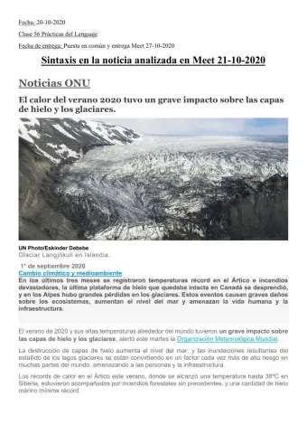 Sintaxis en los textos periodísticos