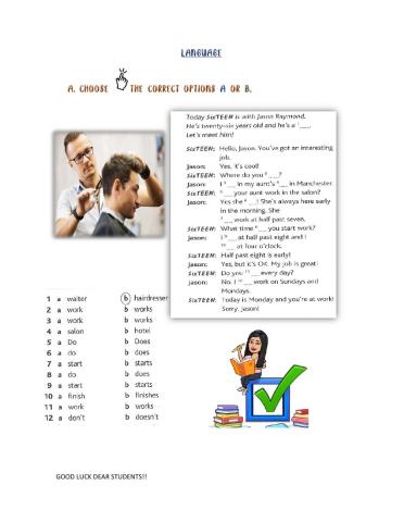 Jobs and occupations