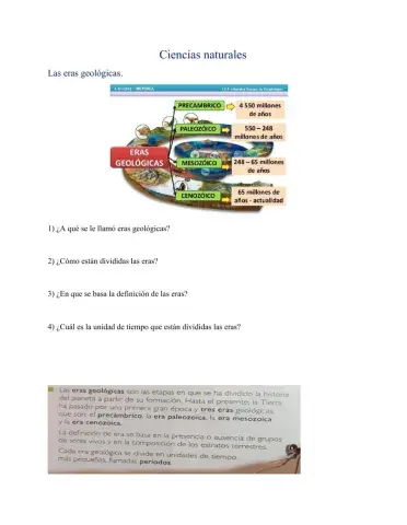 Las eras geológicas.