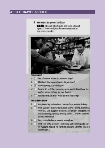 At the travel agent's