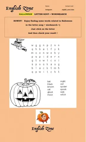 Halloween   letter soup - wordsearch