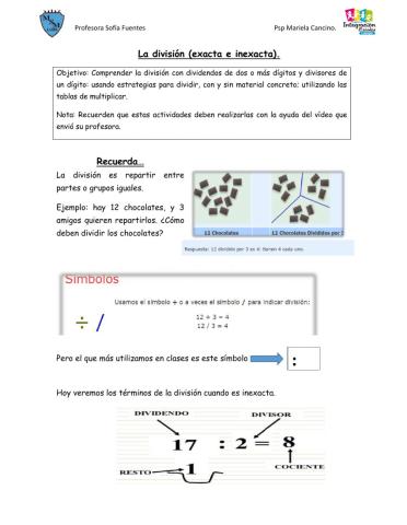 Divisiones esactas e inexactas