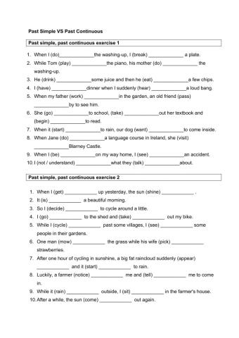Preview to FCE - Past Simple and Past Continuous
