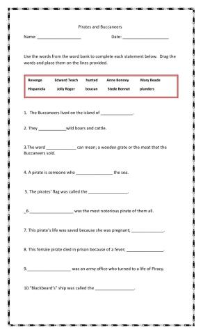 Pirates and Buccanners