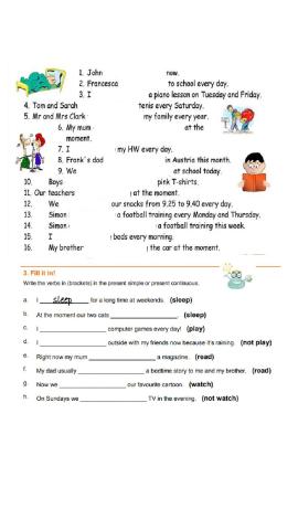 Present Simple vs Present Progressive