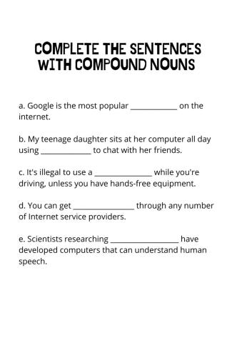 Compound nouns