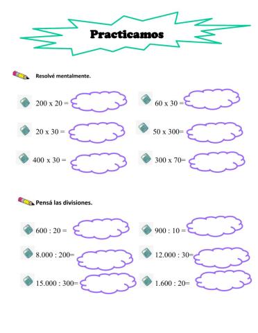 Mult. y Div.- Por unidad seguida de ceros