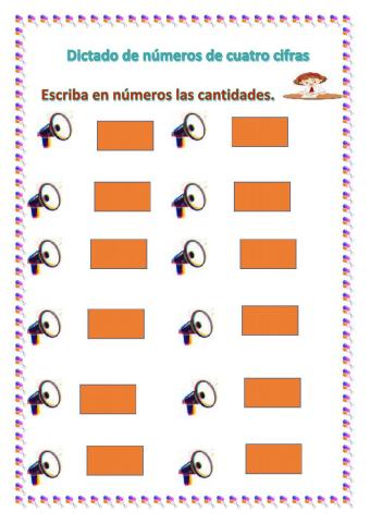 Números de cuatro cifras