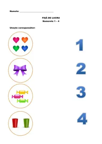 Numerele 1-4. Animale sălbatice