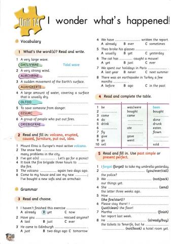 Welcome 3 Unit 14 WB p.38 Present Perfect