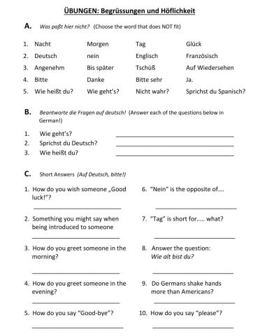 Begrüßungen und Höflichkeiten2