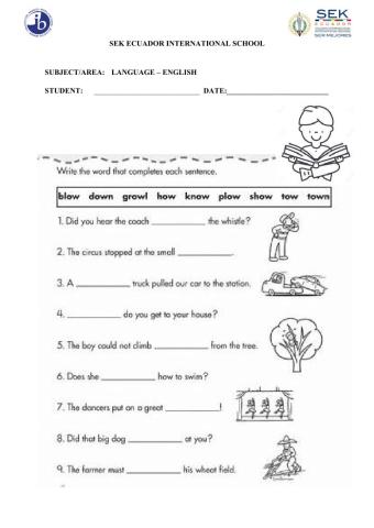 Long vowel diagraphs 2