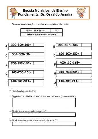 Desafio de Matemática